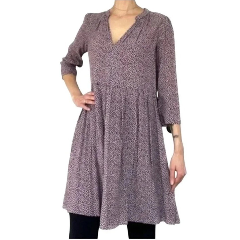 Maeve Anthropologie Women Dress Small Geometric Babydoll Tunic Boho Cottage Core